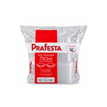 Load image into Gallery viewer, Pote retangular freezer e micro-ondas 750ml com tampa Prafesta c/24un
