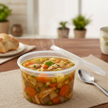 Cargar imagen en el visor de la galería, Pote redondo freezer e micro-ondas 1000ml com tampa Prafesta c/24un
