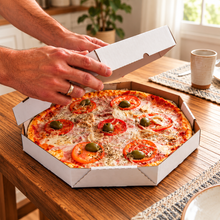 Load image into Gallery viewer, Caixa de Pizza Oitavada Branco Liso 25cm c/25 un
