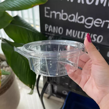 Carregar imagem no visualizador da galeria, Pote redondo transparente 350ml Tampa com Lacre F750 Fibraform c/100un
