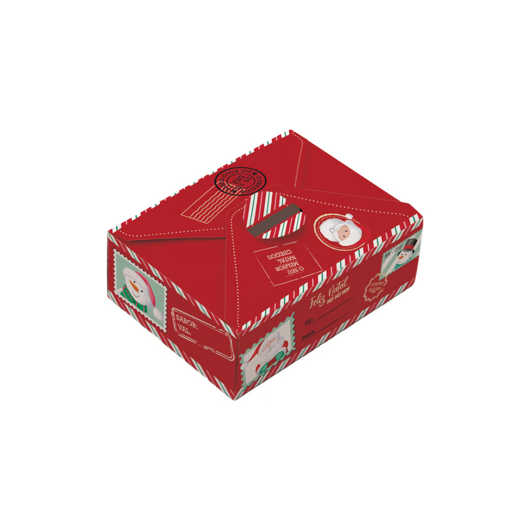 Caixa Cartinha para 6 Doces Expresso Noel 16,5x9,4x4,5 Carber c/10un