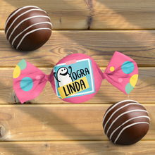 Load image into Gallery viewer, Embalagem para Trufa Flork 14,5x15,5cm Rosa Carber c/100 un
