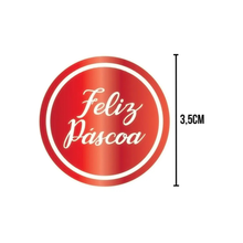 Carregar imagem no visualizador da galeria, Etiquetas Adesivas Feliz Páscoa Cromus c/100 un
