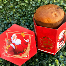Load image into Gallery viewer, Caixa Sextavada Mini Panetone Brilho de Natal 100g Carber c/10 un
