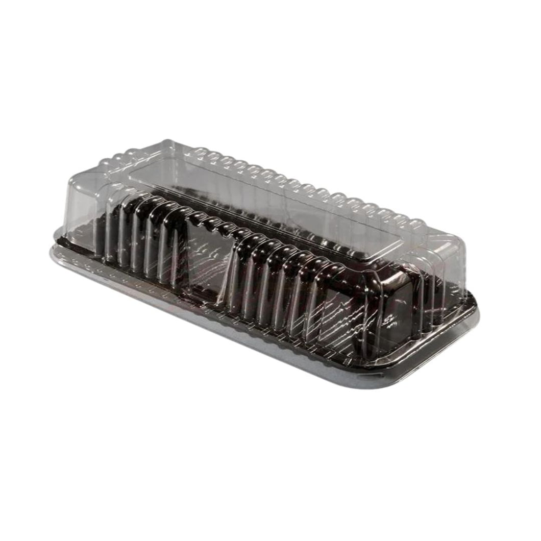 Bandeja Plástica Retangular Fatia 500g com Tampa Alta G63MA Galvanotek c/10 un