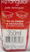 Carregar e reproduzir vídeo no visualizador da galeria, Pote retangular freezer e micro-ondas 350ml com tampa Prafesta c/144un
