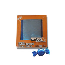 Load image into Gallery viewer, Embalagem para Trufa Azul 14,5x15,5cm Carber c/100 un
