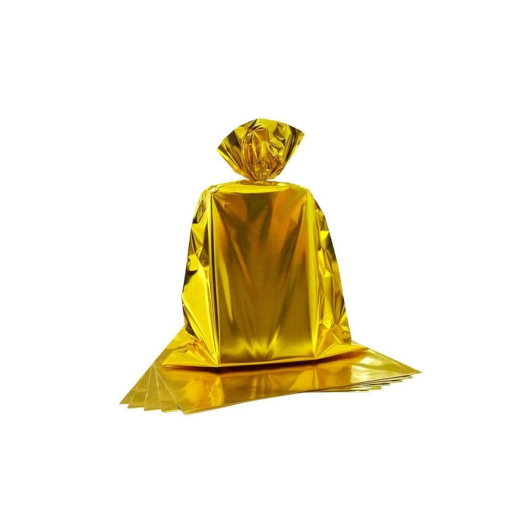 Saco para Presente Ouro Liso 20x29cm Packpel c/50 un