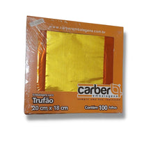 Load image into Gallery viewer, Embalagem para Trufão Ouro Brilhante 20x18cm Carber c/100 un
