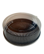 Carregar imagem no visualizador da galeria, Bandeja plástica com tampa para bolo ou torta Galvanotek media preta G60MM c/50
