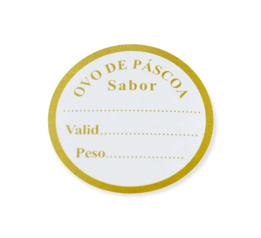 Etiquetas Adesivas Ovo de Páscoa Sabor Carber c/100 un
