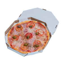 Carregar imagem no visualizador da galeria, Caixa de Pizza Oitavada Branco Liso 30cm c/25 un
