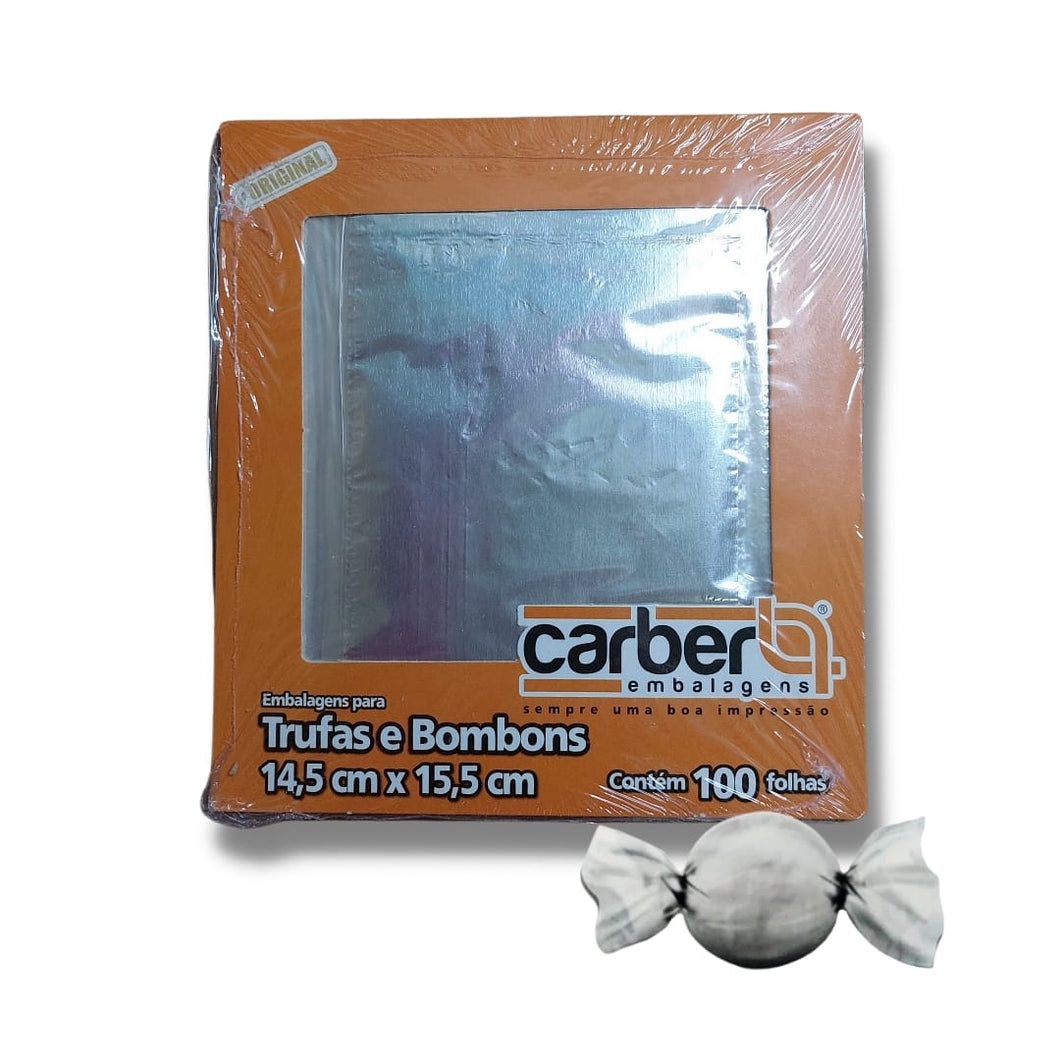 Embalagem para Trufa Incolor 14,5x15,5cm Carber c/100 un