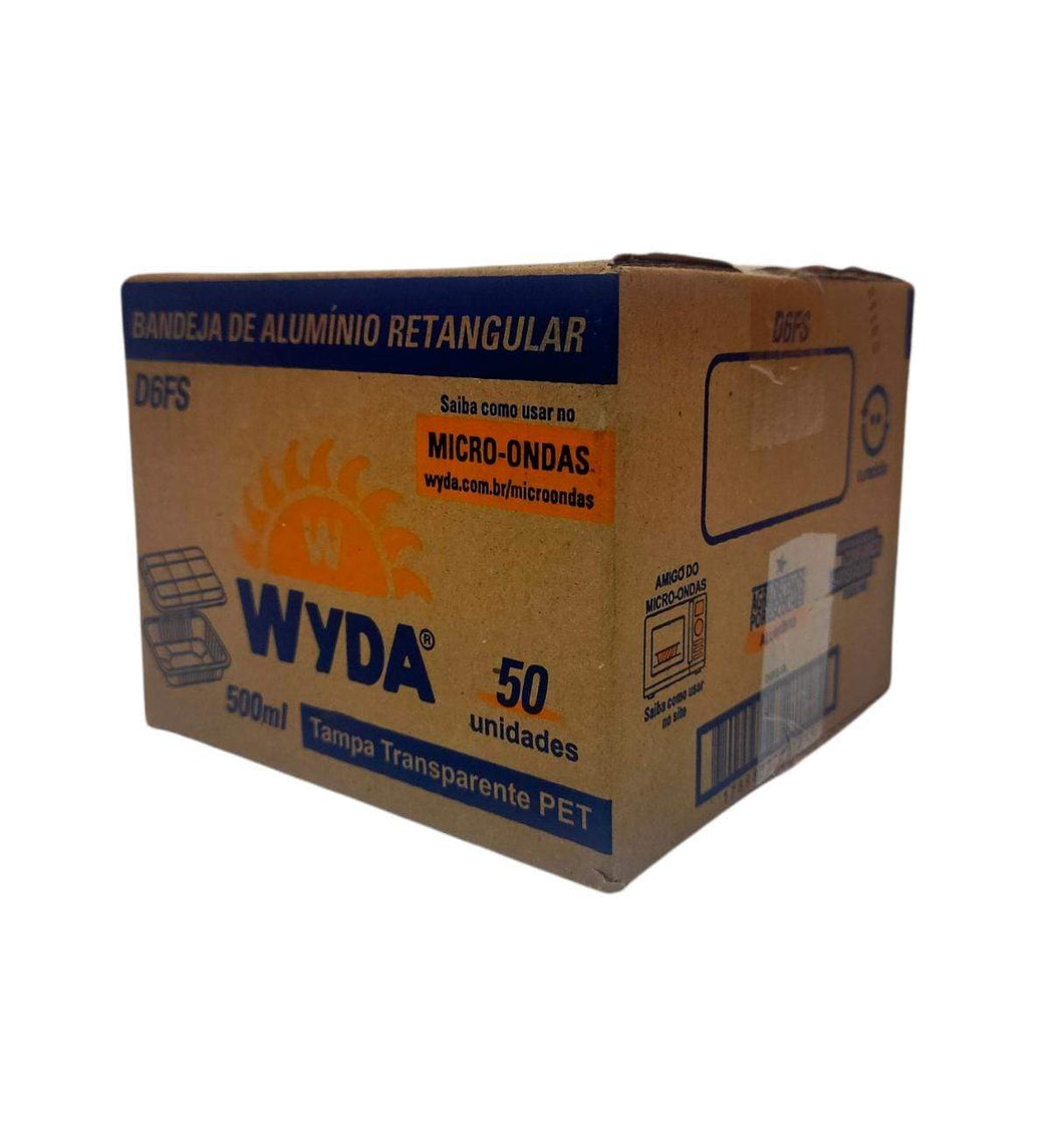 Embalagem de alumínio Wyda 500ml D6FS tampa pet transparente c/50 un